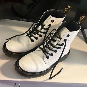 White Lace Up Doc Martens